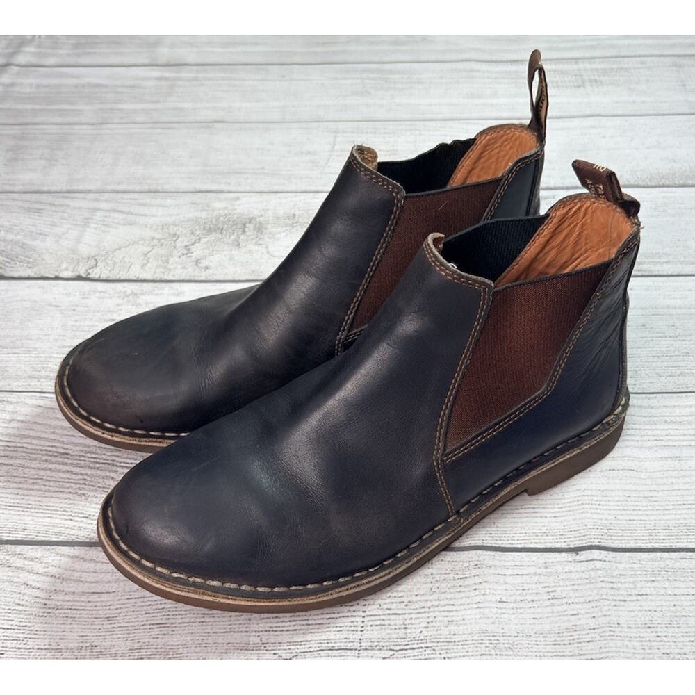 Blundstone Casual Series Mens Leather Chelsea Boots Crepe Sole Black Size 10